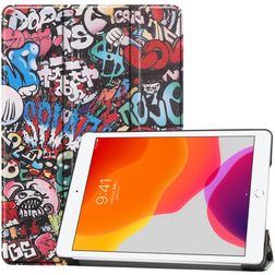 Mobigear Tri-Fold iPad 9 (2021) Funda tipo libro - Graffiti