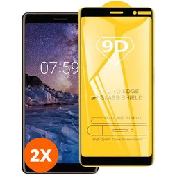 Mobigear Premium Nokia 3.1 Plus Vidro temperado Película de ecrã - Compatível com capas - Preto (Pack de 2)