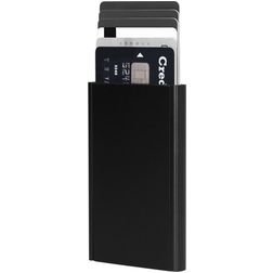 Mobiparts Cardprotector Aluminium Card Holder - 6 Cards - MagSafe Compatible - Black