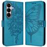 Mobigear Butterfly Samsung Galaxy A27 Cover a libro portafoglio - Blu