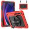 Mobigear SureGrip Xtreme Samsung Galaxy Tab S9 FE Cover Hård plast / Silikone Bagsidecover + Stylus-holder + Skulderrem + Stander - Rød