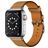 Mobigear Torino Kožený řemínek Apple Watch Řemínek Přezka - 42/41/40/38 mm - Hnědá