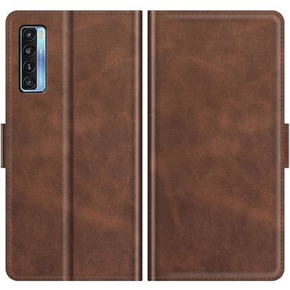 Mobigear Slim Magnet TCL 20L Plus Funda tipo libro Cartera - Marrón