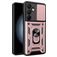 Mobigear Armor Ring Cam Slide Samsung Galaxy S24 FE Kova Suojakuori Iskunkestävä + Sormuspidike + Kameran liukusuoja - Ruusukulta +