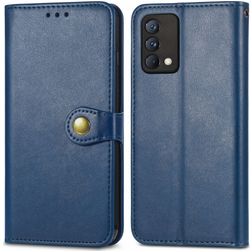 Mobigear Snap Button Realme GT Master Edition Knížkové pouzdro Peněženka - Modrá