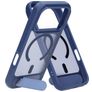 Mobiparts Hardcover iPhone 18 Pro MagSafe Hard Case Back cover with Stand - Satin Blue