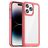 Mobigear Crystal iPhone 14 Pro Max Hard Case Back cover - Clear / Red