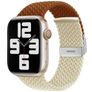 Mobigear Braided Dual Nylon Apple Watch Cinturino Chiusura deployante - 49/46/45/44 mm - Marrone / Galassia