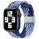 Mobigear Braided Nylon Apple Watch Cinturino Chiusura deployante - 49/46/45/44 mm - Bianco / Blu