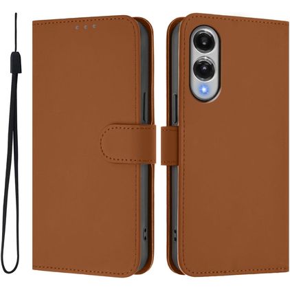 Mobigear Urban Wallet Samsung Galaxy S25 Edge Funda tipo libro Cartera - Marrón