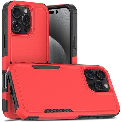 Mobigear Heavy Armor iPhone 16 Pro Max Hard Case Back cover Shockproof - Red