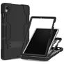 Xccess Survivor Essential Samsung Galaxy Tab S9 FE Plus Capa Plástico rígido / Silicone Capa traseira + Suporte - Preto