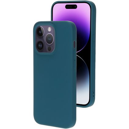 Mobiparts iPhone 14 Pro Silicone Back cover - Blueberry Blue