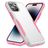 Mobigear Heavy Armor iPhone 14 Pro Fodral Hårdplast Skal Stötsäkert - Vit / Rosa