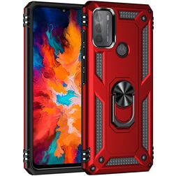 Mobigear Armor Ring Motorola Moto G50 Hardcase Etui plecki Wstrząsoodporne z pierścieniem - Czerwony