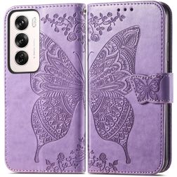 Mobigear Butterfly OPPO Reno 12 Pro Pungetui med Seddelrum - Lilla