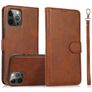 Mobigear Wallet iPhone 16 Pro Case Detachable 2-in-1 Wallet Case Wallet - Brown