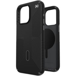 Speck Presidio2 Grip iPhone 15 Pro Max MagSafe Funda Plástico rígido Carcasa Antigolpes - Negro