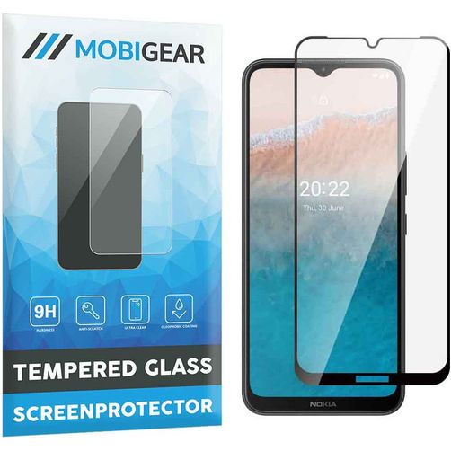 Mobigear Premium Nokia C21 Plus Tempered Glass Screen Protector - Case Friendly - Black