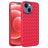 Mobigear Woven iPhone 14 Plus TPU flexível Capa traseira - Vermelho