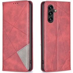 Mobigear Rhombus Slim Samsung Galaxy A56 Capa livro - Vermelho