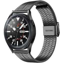 Mobigear Seven Bead Acciaio inox Smartwatch Cinturino Chiusura deployante - 20 mm - Nero