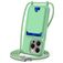 Mobigear Lanyard Card iPhone 16 Pro Max Silicone Capa com cordão e porta-cartões - Verde