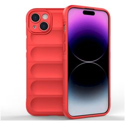 Mobigear Bumpy iPhone 15 Plus Fleksibel TPU Bagsidecover - Rød