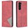 Mobigear Rhombus Slim Samsung Galaxy S25 Plus Plånboksfodral - Röd