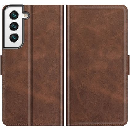 Mobigear Slim Magnet Samsung Galaxy S22 Wallet case - Brown