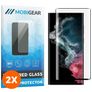 Mobigear Premium Samsung Galaxy S22 Ultra Vidro temperado Película de ecrã - Compatível com capas - Preto (Pack de 2)