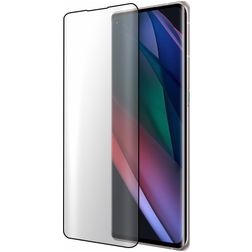 Mobiparts Curved OPPO Find X3 Neo Panssarilasi Näytönsuoja - Suojakuoren kanssa yhteensopiva - Musta