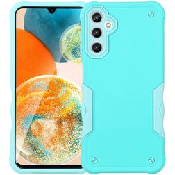 Mobigear Non-slip Armor Samsung Galaxy A14 Tvrdý plast Zadní kryt odolný proti nárazům - Tyrkysová