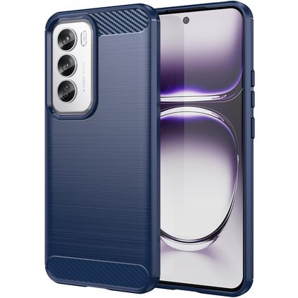 Mobigear Brushed Slim OPPO Reno 12 Pro TPU flexible Carcasa - Azul