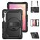 Mobigear SureGrip XGuard Samsung Galaxy Tab S11 Funda Plástico rígido / Silicona Carcasa + Portalápices + Correa bandolera + Soporte - Negro