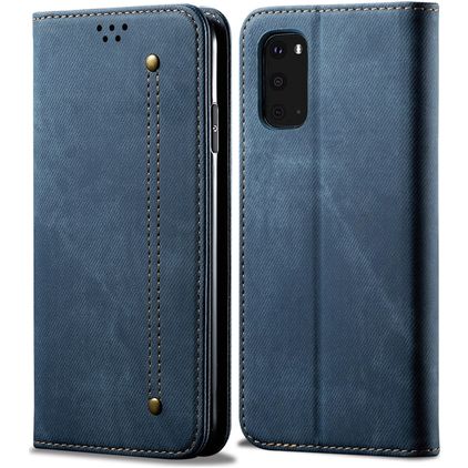 Mobigear Denim Slim Samsung Galaxy S20 Plus Funda tipo libro Cartera - Azul