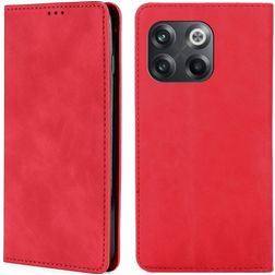 Mobigear Retro Slim OnePlus 10T Funda tipo libro - Rojo