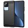 Mobigear Brushed Slim POCO F4 Flexibilní TPU Zadní kryt - Černá