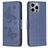Mobigear Butterfly iPhone 15 Pro Max Knížkové pouzdro Peněženka - Modrá