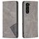 Mobigear Rhombus Slim Samsung Galaxy S24 Plus Plånboksfodral - Grå