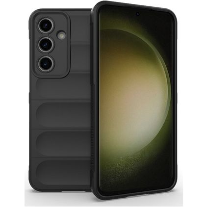 Mobigear Bumpy Samsung Galaxy S24 FE TPU flexível Capa traseira - Preto