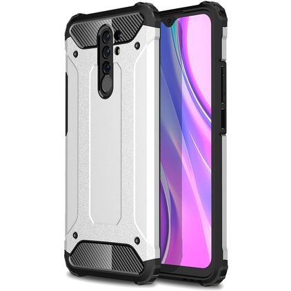 Mobigear Outdoor Xiaomi Redmi 9 Fodral Hårdplast Skal Stötsäkert - Silver
