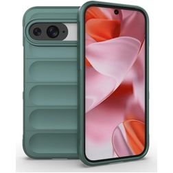 Mobigear Bumpy Google Pixel 9 Pro TPU flexível Capa traseira - Verde escuro