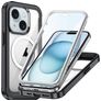 Mobigear Rugged Mag iPhone 15 MagSafe Fodral Hårdplast Skal Stötsäkert - Svart