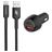 Mobigear Essentials Dual USB / USB-C Car Charger Apple Lightning 1 m Power Delivery 48W - Black