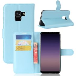 Mobigear Classic Samsung Galaxy A8 (2018) Funda tipo libro Cartera - Azul