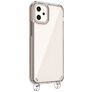Mobigear Mix & Match Transparent iPhone 12 Mini Flexibel TPU Skal med rem - Transparent
