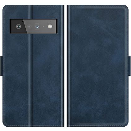 Mobigear Slim Magnet Google Pixel 6 Pro Pungetui med Seddelrum - Mørkeblå