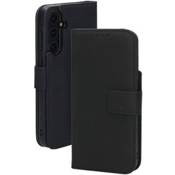 Mobiparts Samsung Galaxy A55 Pele genuína Capa livro Carteira - Preto