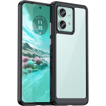 Mobigear Crystal Motorola Edge 40 Neo Funda Plástico rígido Carcasa - Negro